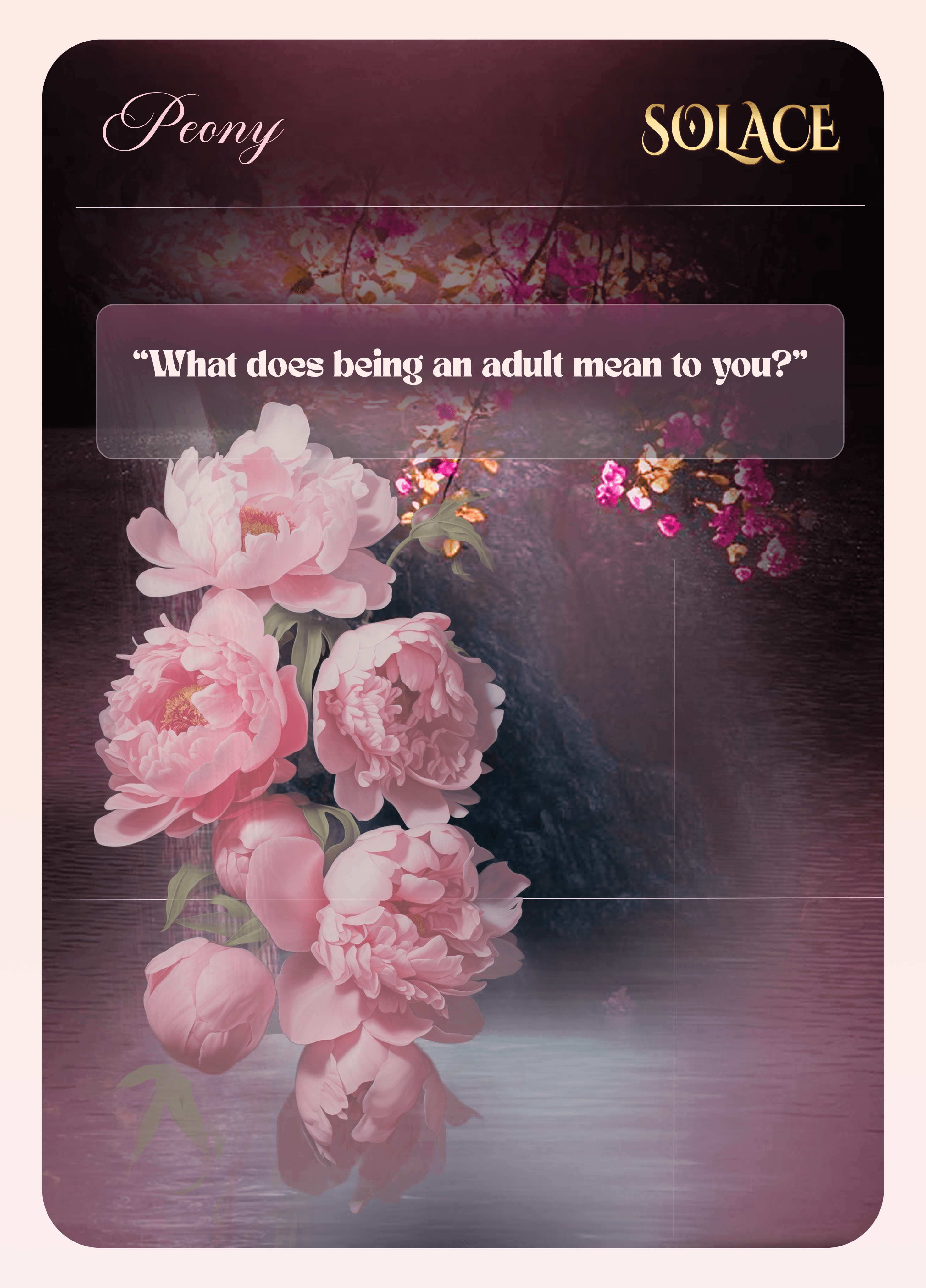 Peony SOLACE conversation card